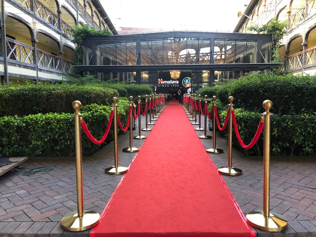 Gold Queue Stand with Rope