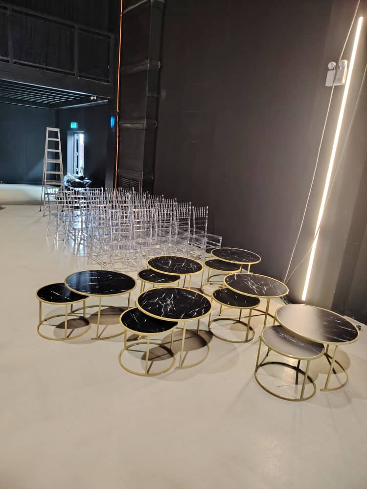 Nordic Coffee Table - Gold Frame (Set)