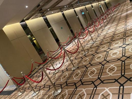 CCEC - Setup Silver Queue Stand with  Rope Red event photo 1, 2025