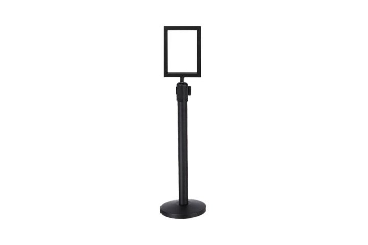 Black Queue Stand with A4 Frame