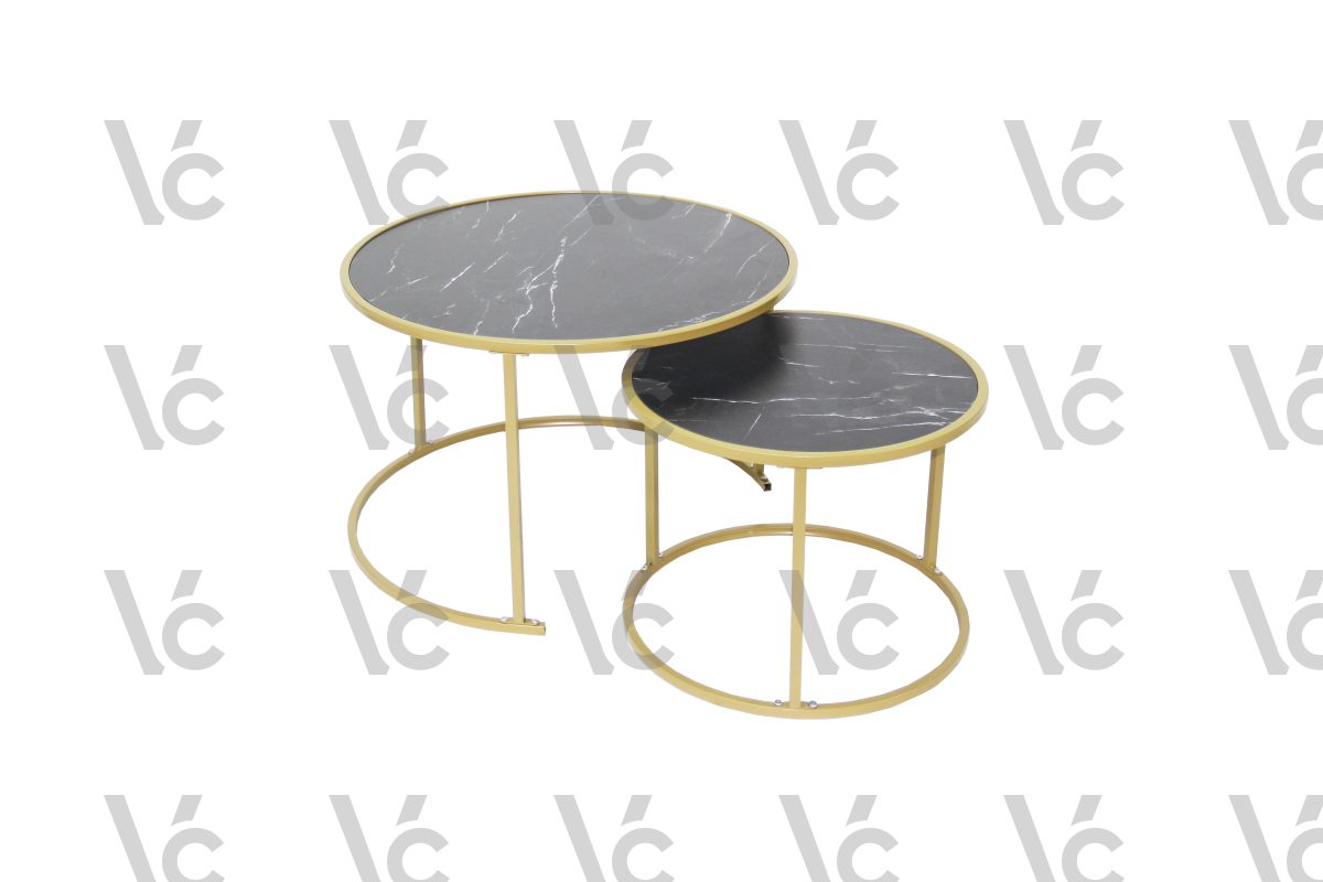 Nordic Coffee Table - Gold Frame (Set)
