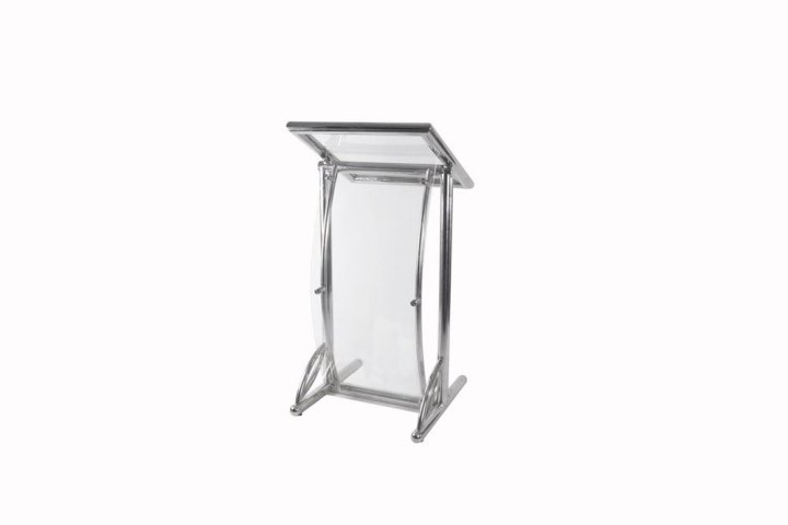 Stainless Steel Rostrum with Acrylic - Curve