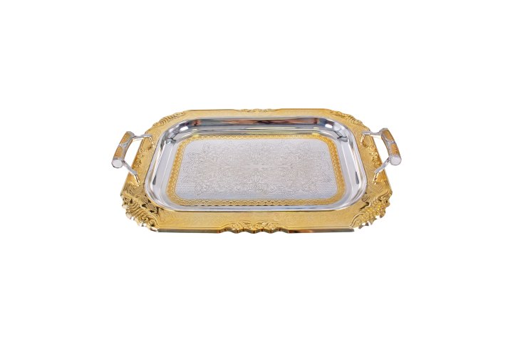 Gold & Silver Serve Tray - Big
