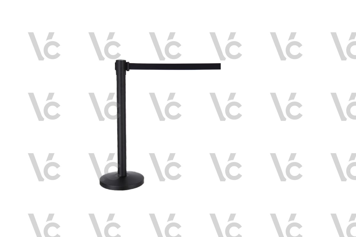 Black Queue Stand with Belt
